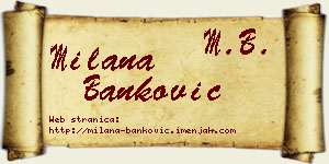 Milana Banković vizit kartica
